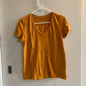 Goldenrod v neck tee